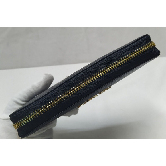 Michael Kors Jet Set Travel Black Pebbled Leather Zip Around Wallet - NWT $258 - Picture 9 of 16